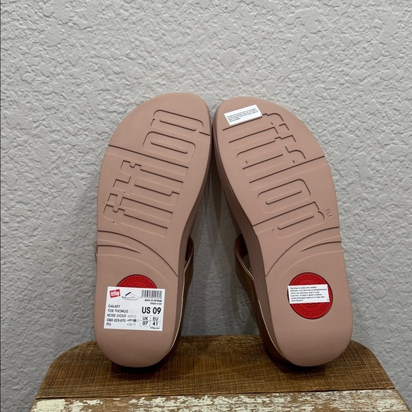 Fitflop Galaxy Toe Thong Rose Gold Sandals Size 10 - Picture 11 of 12